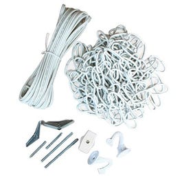 Light Fixture Swag Kit, White, 15-In. Chain