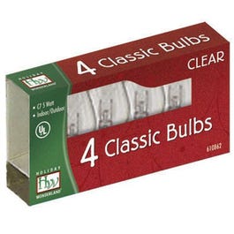 Christmas Lights Replacement Bulb, C7, Clear Twinkling, 4-Pk.