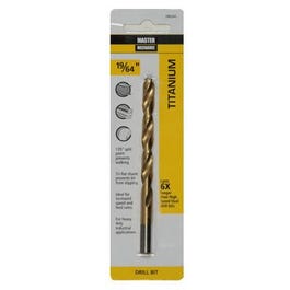 19/64 x 4-3/8-In. High-Speed Steel Drill Bit, Titanium Coated