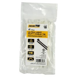 Ultra Light Duty Cable Tie, 4-In., 100-Pk.