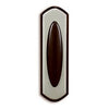 Push Button Doorbell, Wireless, Black With Nickel Face