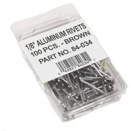 Gutter Rivets, Brown Aluminum, 1/8-In., 100-Pk.