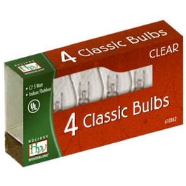 Christmas Lights Replacement Bulb, C7, Clear, 4-Pk.