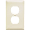 Wall Plate, Duplex Outlet, Almond Nylon, 10-Pk