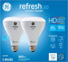 GE Lighting GE Refresh HD Daylight 65W Replacement LED Indoor Floodlight BR30 Light Bulbs (2-Pack) (65 W)