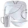 Simple Lines Square Dinnerware 16-Piece Set