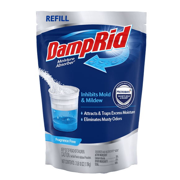 DampRid 42 oz. Fragrance Free Moisture Absorber Refill, White (42 oz, White)