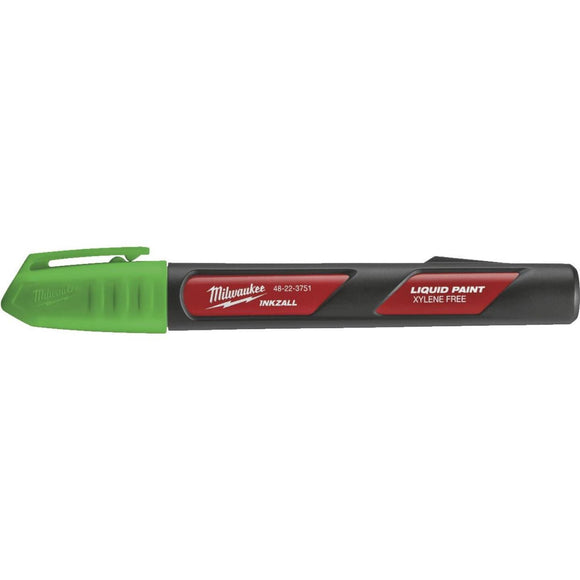 Milwaukee INKZALL Nib Point Green Liquid Paint Job Site Marker