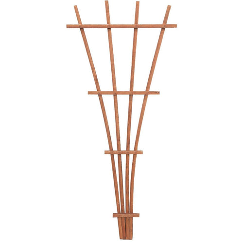 Panacea 48 In. Brown Wood Fan Trellis