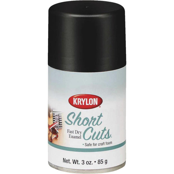 Krylon Short Cuts 3 Oz. High-Gloss Enamel Spray Paint, Black