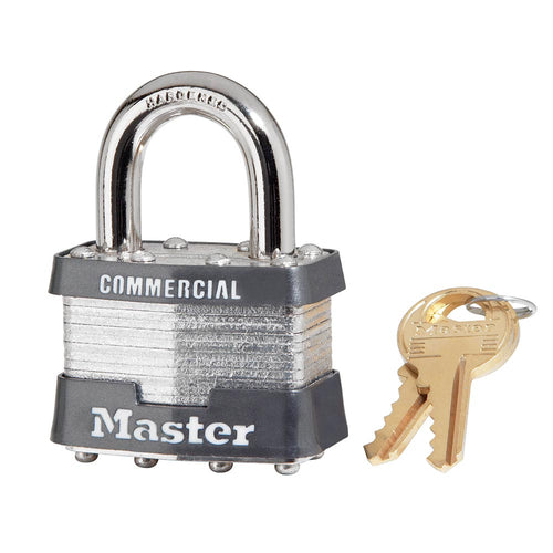 Master Lock Laminated Padlocks 1-3/4in (44mm) Wide Laminated Steel Pin Tumbler Padlock, Keyed Alike (1-3/4)