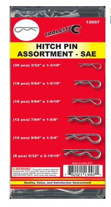 Tool City Hitch Pin Assortment - SAE