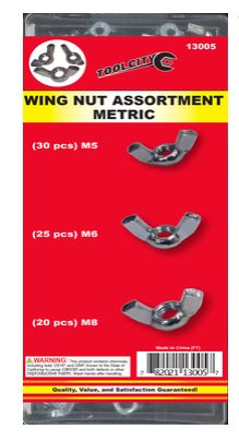 Tool City Wing Nut Assortment - Metric