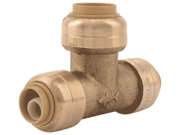 SharkBite Brass Push Reducing Tee (3/4 in. x 1/2 in. x 1/2 in.)