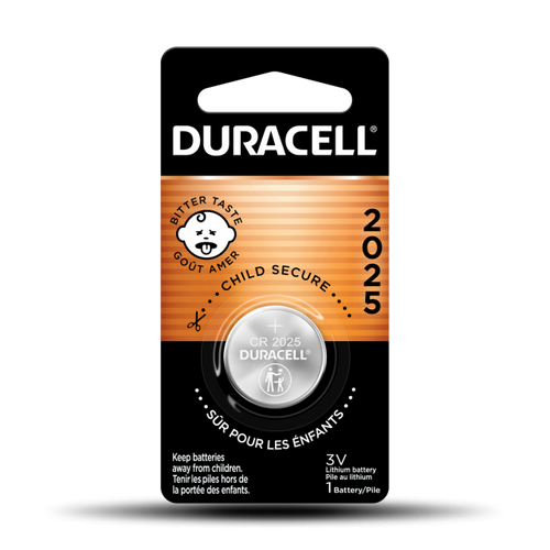 Duracell CR 2025 Lithium Coin Battery with Bitter Coating (CR 2025 1 Pk)