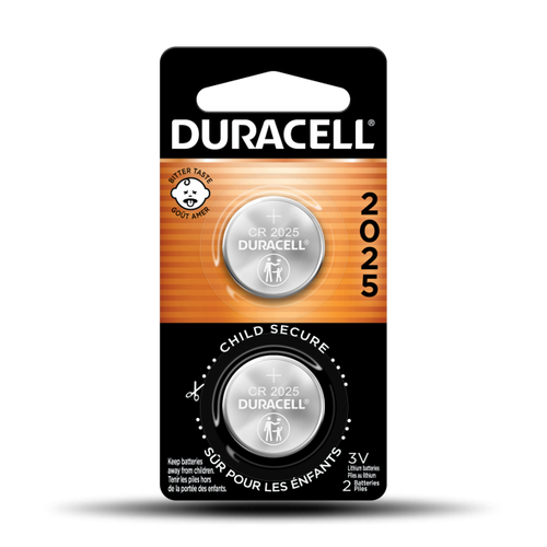 Duracell CR 2025 Lithium Coin Battery with Bitter Coating (CR 2025 1 Pk)