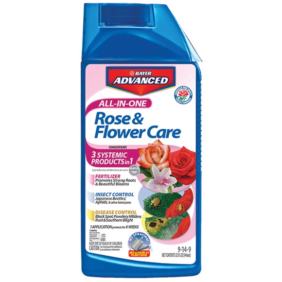 BAYER ADVANCED ALL-IN-ONE ROSE & FLOWER CARE CONCENTRATE (32 oz)