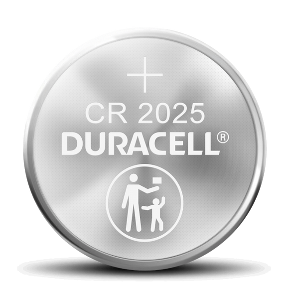 Duracell CR 2025 Lithium Coin Battery with Bitter Coating (CR 2025 1 Pk)