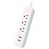 2 USB Port Mint Green Fabric-Covered Cord Power Strip