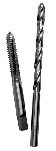Century Drill And Tool Carbon Steel Plug Tap 1/4-28 And #3 Wire Gauge Drill Bit Combo Pack