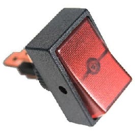 Rocker Switch, Red, 1/2-In., 20A