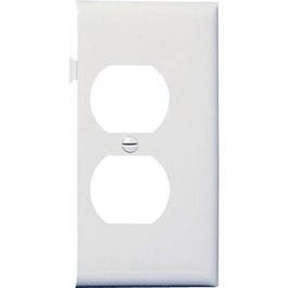 White Duplex Sectional Nylon Wall Plate