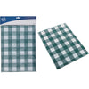 Smart Savers 52 In. W. x 70 In. L. Green & White Checkerboard Tablecloth