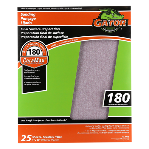 Gator Premium Ceramic Sandpaper Sanding Sheets 9 x 11