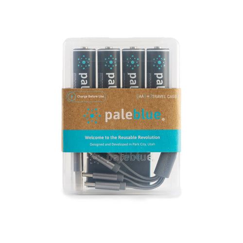 Pale Blue Earth AA USB-C Rechargeable Batteries