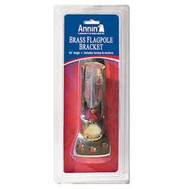 Flag Pole Bracket, Brass, 1-In.