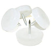 TruGuard Nail-On Cushion White Plastic Base Furniture Glides