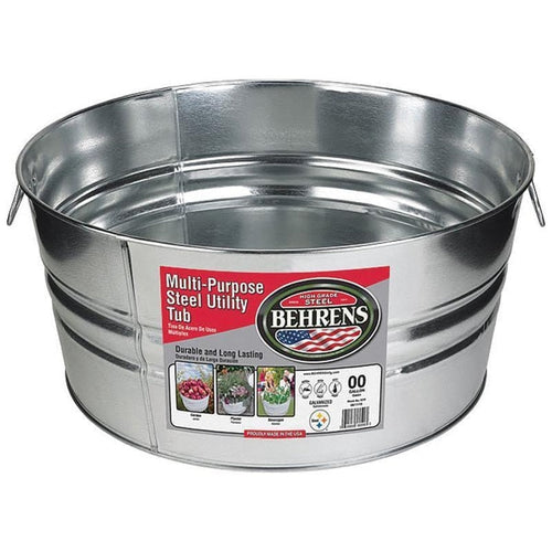 BEHRENS MULTI-PURPOSE GALVANIZED STEEL UTILITY TUB (15 GALLON, STEEL)