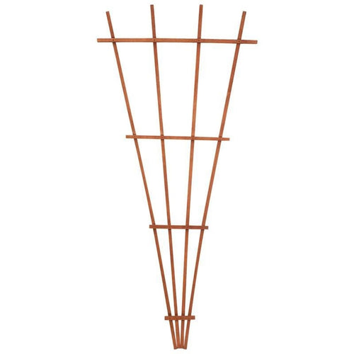 WOOD FAN TRELLIS (72 INCH, BROWN)