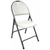 Deluxe Folding Chair, Hi-Back, White