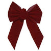 Christmas Bow, 5-Loop, Burgundy Velvet, 10 x 13 x 3-In.