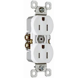 10-Pack White 15-Amp 125-Volt Grounded Duplex Outlet