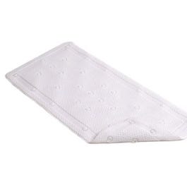 Bath Mat, White Rubber, 17 x 36-In.