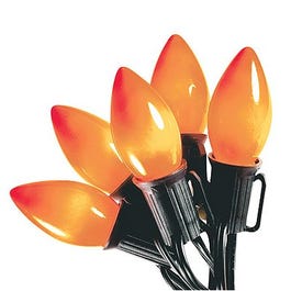 Halloween Light Set, C9, Orange Ceramic, 25-Ct.