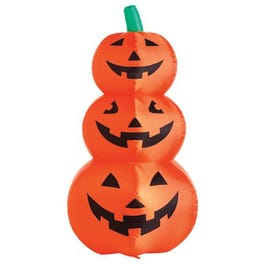 Halloween Inflatable Lawn Decoration, Stacked Pumpkins, Lighted, 48-In.