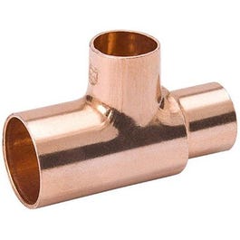 Pipe Fittings, Wrot Copper Tee, 1 x 1 x 1/2-In.