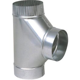 HVAC Tee, Full Flow, Galvanized, 26-Ga., 7 x 7 x 7-In.