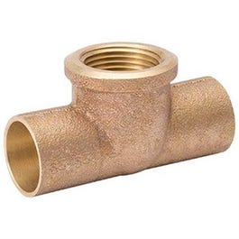 Pipe Fitting, Tee, Low-Lead, 3/4 Copper x 3/4 Copper x 3/4-In. FPT