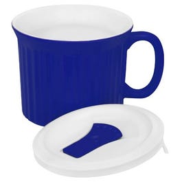 Pop Ins Mug, Blue Stoneware, 20-oz.