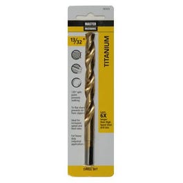 13/32 x 5-1/4-In. High-Speed Steel Drill Bit, Titanium Coated