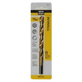 25/64 x 5-1/8-In. High-Speed Steel Drill Bit, Titanium Coated