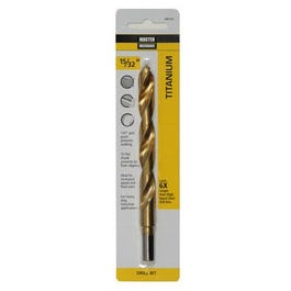 15/32 x 5-3/4-In. High-Speed Steel Drill Bit, Titanium Coated