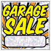 Garage Sale Sign, Silver Polyethylene, 12 x 12-In.