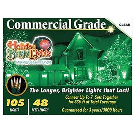 Christmas Light Set, Commercial-Grade, Clear, 105-Ct.