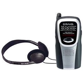 AM/FM Pocket Radio With Speaker/Headphones