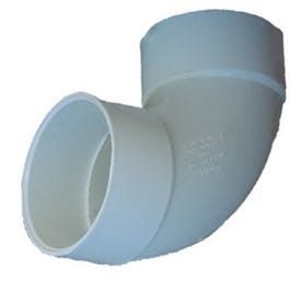 DWV Sanitary Elbow, 90-Degree, 3-In., Hub x Hub